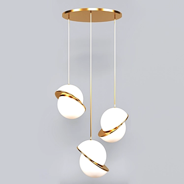 Vintage Pendant Light Fixture 3D model image 1 