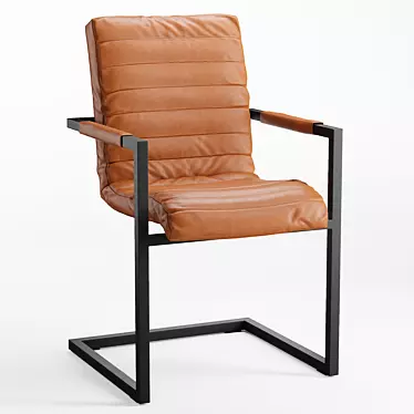 Luxury Leather Desk Chair 3D model image 1 