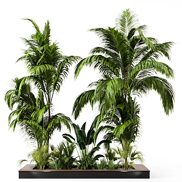 Outdoor Garden Set: Bush & Tree 3D model image 1 