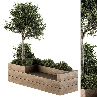Urban Oasis Bench: Set 18 3D model image 1 