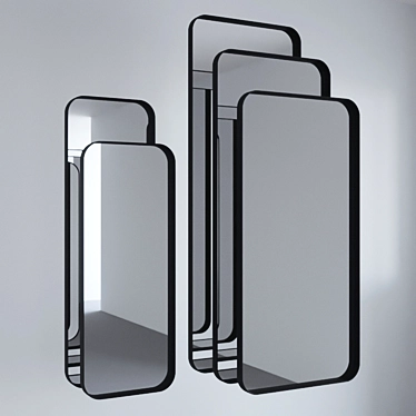 Sleek Rectangular Mirror 3D model image 1 