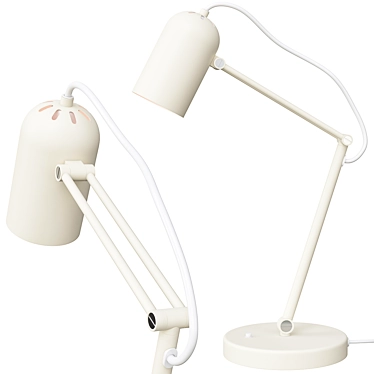 Tolft Beige Desk Lamp - Stylish Work Lighting 3D model image 1 