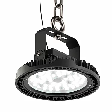 Modern Pendant Light, 4000K LED, Black 3D model image 1 