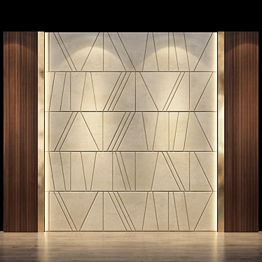Modern Wall Panel 45 - Stylish Statement for Any Space 3D model image 1 