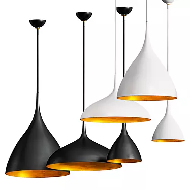Modern Metal Pendant Lamp 3D model image 1 