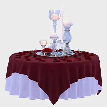 Elegant Candlestick Set 3D model image 1 