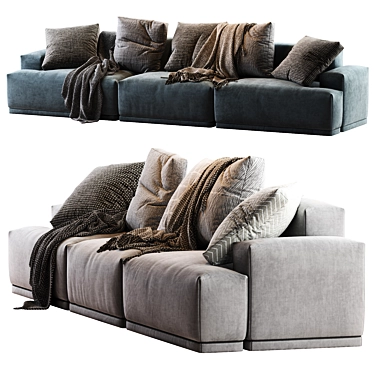 Modular Connect Sofa: Versatile Design & Comfort 3D model image 1 