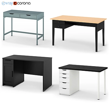 IKEA Set 1: Stylish Desk Bundle 3D model image 1 