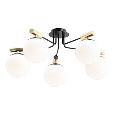 Sleek Freya Ceiling Light 3D model image 1 