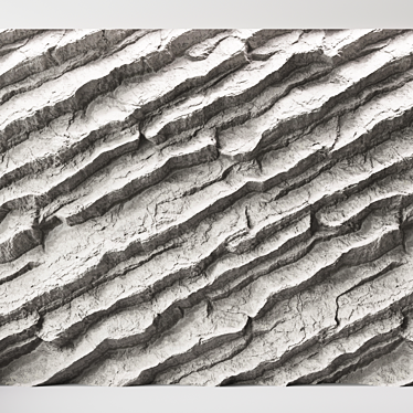 Seamless PBR Rock Cliff Wall 3D model image 1 