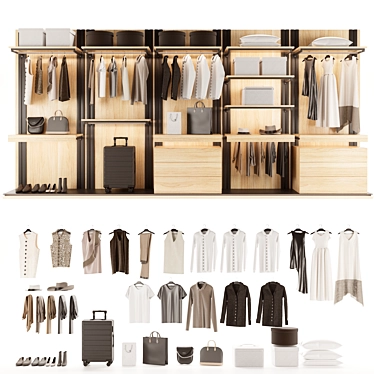 Urban Loft Wardrobe 3D model image 1 