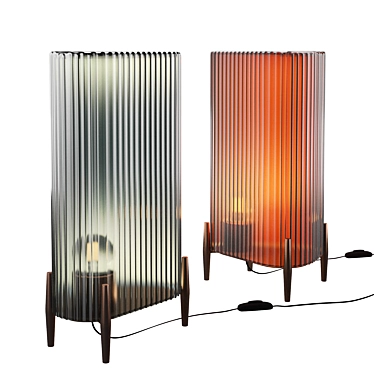 Sleek Copper Table Lamp 3D model image 1 
