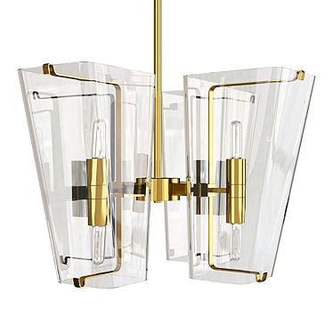 Elegant Alpine Chandelier 3D model image 1 