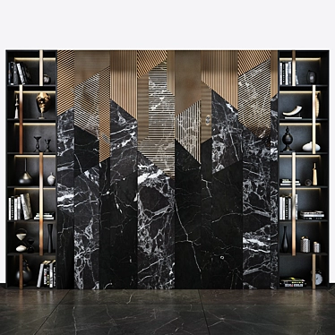 Elegant Wall Panel 207: A Stunning Decorative Accent 3D model image 1 