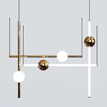 Sleek Pendant Light 13: Streamlined Elegance 3D model image 1 