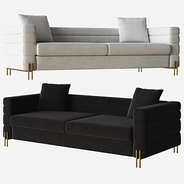 Eichholtz York Sofa: Modern, Sleek, Luxurious 3D model image 1 