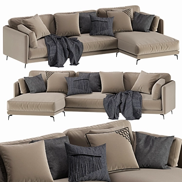 Modern Italian Ditre Krisby Chaise 3D model image 1 