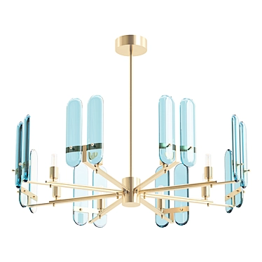 Ocean Blue Chandelier 3D model image 1 