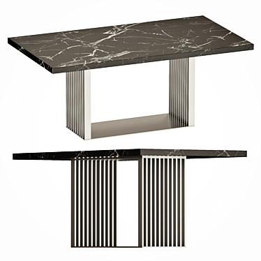 Elegant Marble Top Dining Table 3D model image 1 