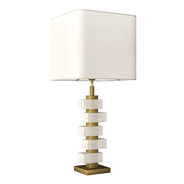 Elegant Amber Table Lamp 3D model image 1 
