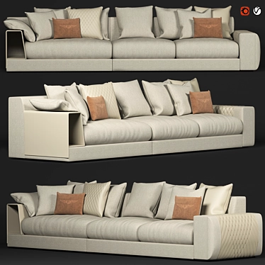 Luxurious Bentley Stowe Sofa 3D model image 1 