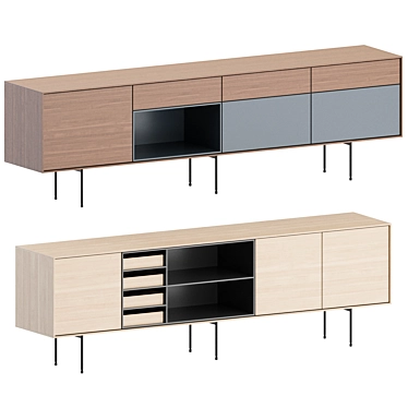 Elegant Aura Sideboard: Modern Design 3D model image 1 