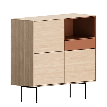 Elegant Aura Sideboard: Stylish Storage Solution 3D model image 1 