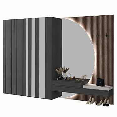 Modern Hallway Composition Set 3D model image 1 