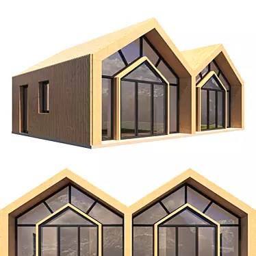 Ambar House: Lightweight Exterior Work Model 3D model image 1 