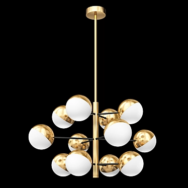Vintage-inspired Cona S Chandelier 3D model image 1 