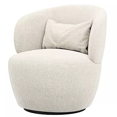 Amber Swivel Chair: Sleek and Stylish Seating Solution 3D model image 1 