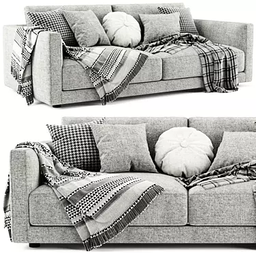 Poliform Bristol 2-seat Sofa: Sleek Comfort in Style 3D model image 1 