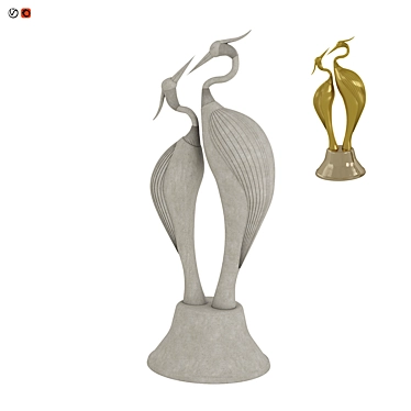 Sculpted Bird Statues for Sale 3D model image 1 