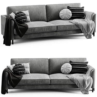 Boconcept Indivi Sofa: Contemporary Comfort & Style 3D model image 1 