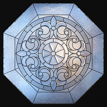 Hexagonal Stained Glass - 1500x1500 mm 3D model image 1 