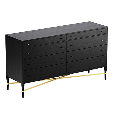 CB2 Connoisseur Wide Dresser 3D model image 1 