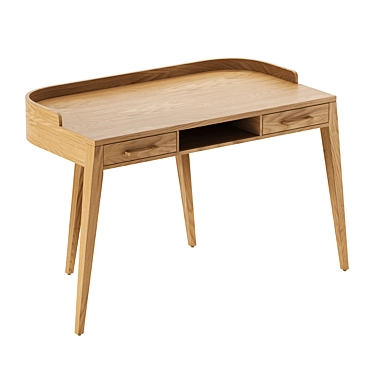 Modern Wood Desk with Sleek Design 3D model image 1 