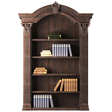 Elegant Vintage Bookshelf 3D model image 1 