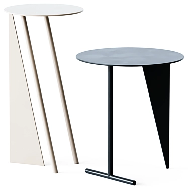 Max Enrich Side Tables: Contemporary Elegance 3D model image 1 