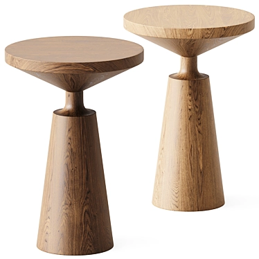 Modern Wooden Nicole Side Table 3D model image 1 
