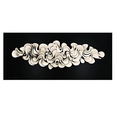 Sculptural Waves Wall Art 3D model image 1 