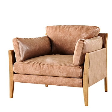 Modern Loffee Armchair: Comfort in Style 3D model image 1 