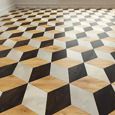 Textured Porcelain Floor Tile 3D model image 1 