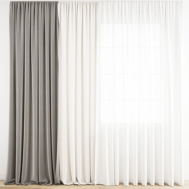 Polygonal Curtain Model - High Quality 3D model image 1 