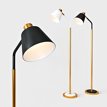 Lumina Deco Ardini Floor Lamp: Elegant Illumination at its Finest 3D model image 1 