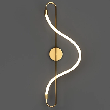 Modern Brass Pendant Light 3D model image 1 