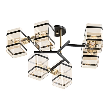 Claso 6: Elegant 6-Light Ceiling Chandelier 3D model image 1 