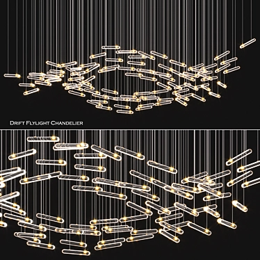 Drift Flylight Chandelier: Modern Elegance 3D model image 1 