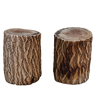 7-Polygon Tree Trunk: Unwrapped 3D model image 1 