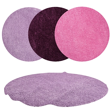 Round Rugs Set with Variations 3D model image 1 